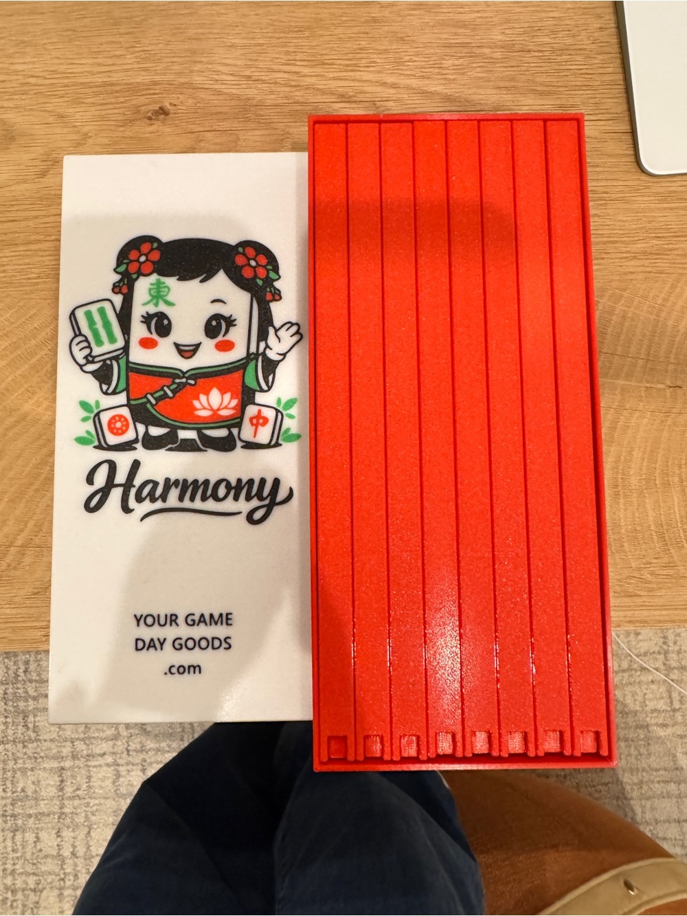 Harmony 3D Printed Compact Mah Jongg Travel Set - Red